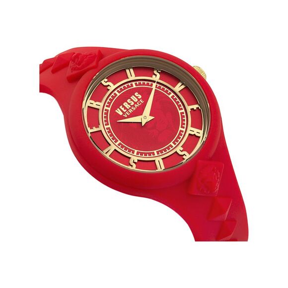 Versus Versace Fire Island Studs Strap Watch Red Womens - Picture 2 of 5